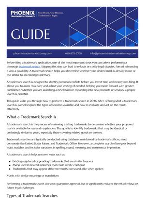 Phoenix Trademark Attorney, How To Perform A Trademark Search In 2026