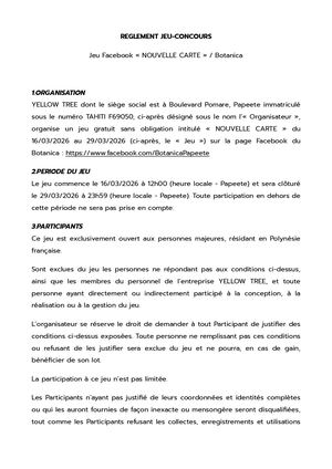 Règlement Jeu Botanica 2026