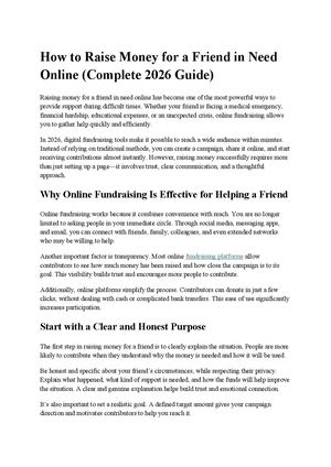 How to Raise Money for a Friend in Need Online (Complete 2026 Guide)