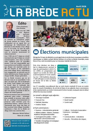 Bulletin municipal de La Brède - Avril 2026