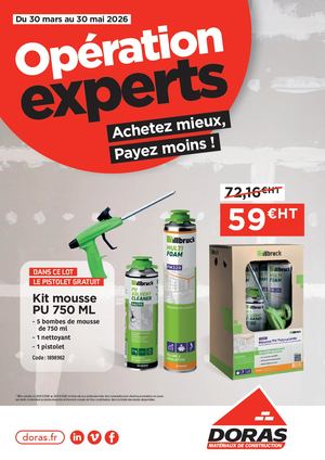 DORAS - Opération Experts mars-mai 2026