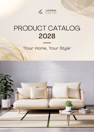 Beige Dark Minimalist Home Interior Product Catalog A4 Document 2