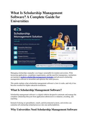 What Is Scholarship Management Software
