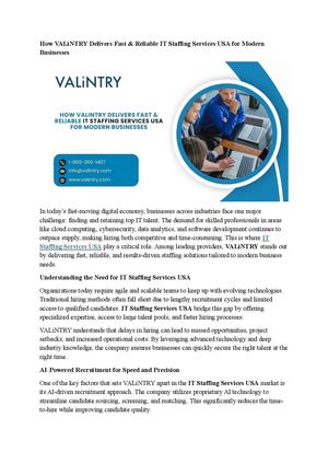 It Staffing Services Usa