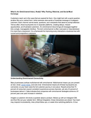 What Is An Omnichannel Inbox, Really Why Texting, Webchat, And Social Must Converge