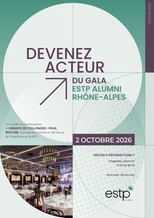 Plaquette partenaires - Gala régional ESTP Alumni Rhône-Alpes 2026