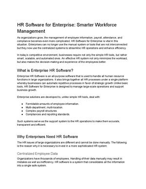 Hr Software For Enterprise
