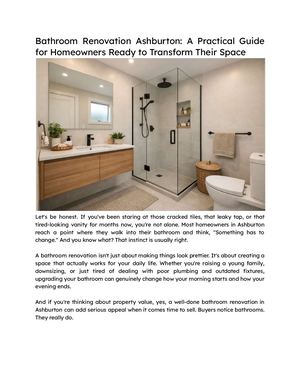 Bathroom Renovation Ashburton