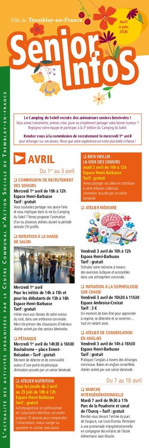 Seniors Infos - Avril Juin 2026