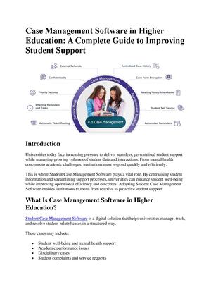 Case Management Software In Higher Education