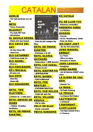 Programme Catalan Avril 2026