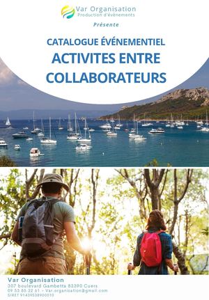 Catalogue Activite Entre Collaborateurs / teambuilding/var organisation