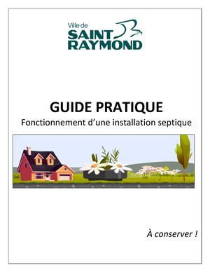 Guide pratique - fonctionnement d'une installation septique