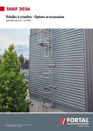 TARIF 2026 ECHELLES CRINOLINE