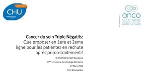 Pour les patientes en rechute après primo-traitement - Clothilde Lindet bourgeois