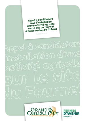 Dossier Appel A Candidature Ferme Du Fournet