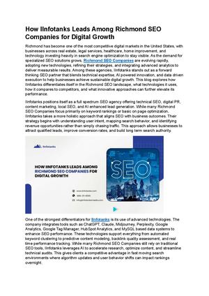 How Iinfotanks Leads Among Richmond Seo Companies For Digital Growth