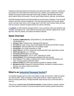 Industrial Managed Switch Guide Uae