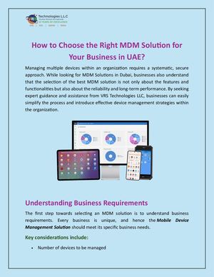 How To Choose The Right Mdm Solution For Your Business In Uae