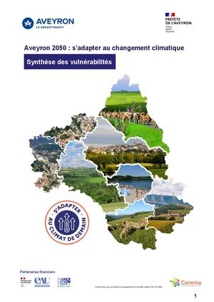 Aveyron 2050 : s’adapter au changement climatique - Synthèse des vulnérabilités