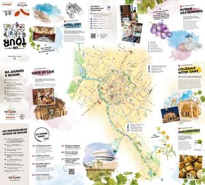 Carte touristique "Un Tour En Pays Beaunois"