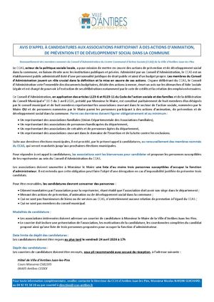 Appel A Candidatures