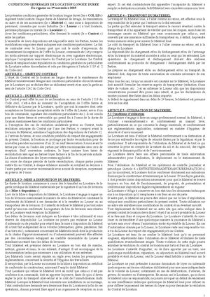 Conditions Générales LLD Acces Industrie