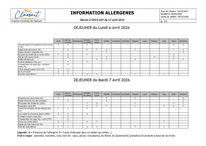 Allergenes Eco-restaurant Libre Service ( LA FONTAINE - LOUISE MICHEL)