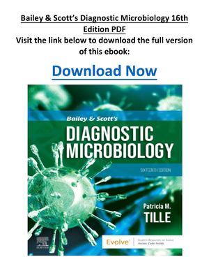Bailey & Scott’s Diagnostic Microbiology 16th Edition PDF