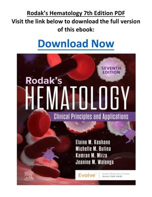Rodak’s Hematology 7th Edition PDF