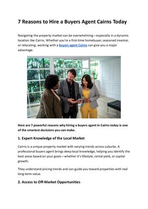 7 Reasons to Hire a Buyers Agent Cairns Today | Expert Property Help