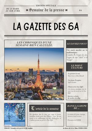 Semaine De La Presse Projet Élèves 6A