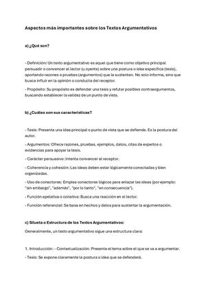 Textos Argumentativos