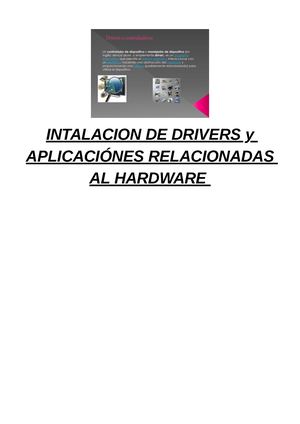 Aplicaciones de Drive y aplicaciones relacionadas al hardware