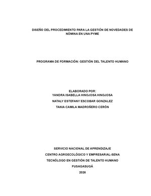Procedimiento Para La Gestión De Novedades De Nómina (1)