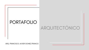 Arq Javier Franco Portafolio