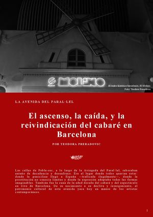 El ascenso, la caída y la reivindicación del cabaré en Barcelona