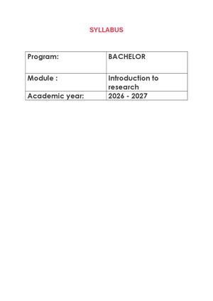 B2S3 2627 Introduction To Research