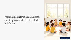 Pequenos Pensadores Grandes Ideas Construyendo Mentes Criticas Desde La Infancia