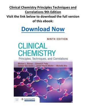 Clinical Chemistry Principles Techniques And Correlations 9th Edition