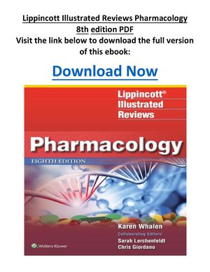 Lippincott Illustrated Reviews Pharmacology 8th Edition PDF