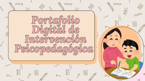 Portafolio Digital Interveción Psicopedagógia