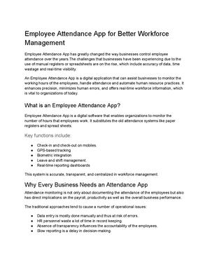 Employee Attendance App | Track Workforce Efficiently