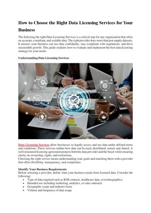 Data Licensing Services