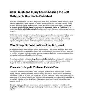 Best Orthopedic Hospital In Faridabad 4
