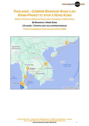 Combiné Bangkok Khao Lak Krabi Phuket Hong Kong