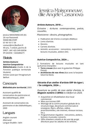 Angèle Casanova - CV, bibliographie et interventions (état 8 avril 2026)