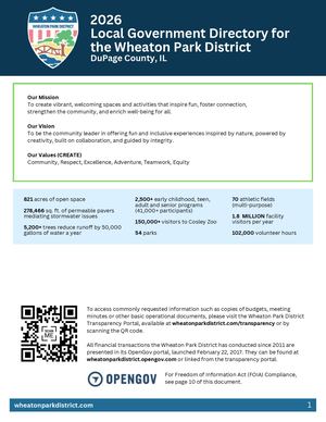 Wheaton Park District Government Directory