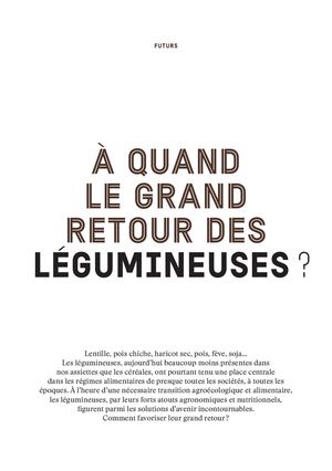 Ressources#9 Dossier Légumineuses