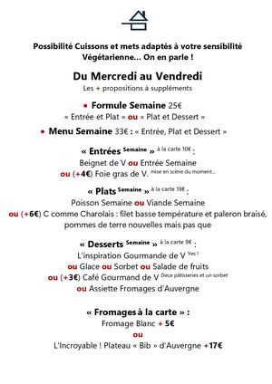 Carte de la Ferme Saint Sébastien